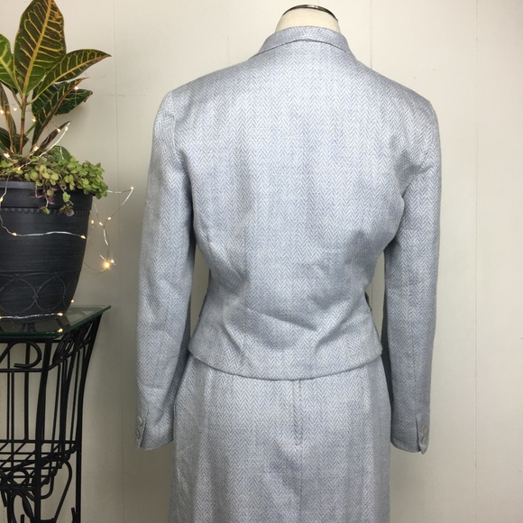 Vintage Blue & White Two Piece Suit - Picture 7 of 7